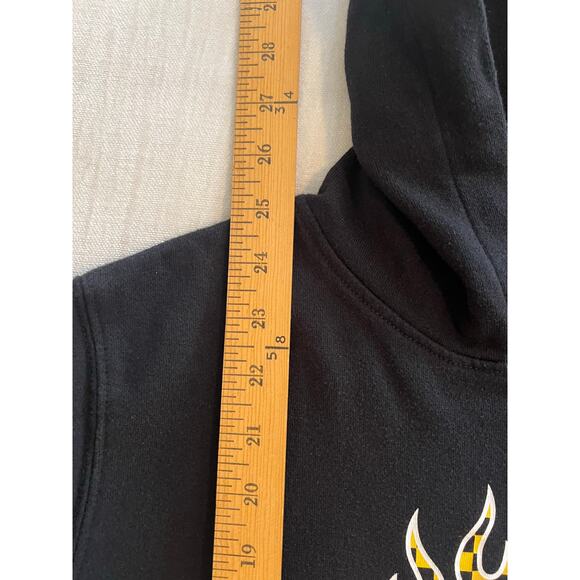 Vans Flame Checkerboard Hoodie Black Sweatshirt - XL - Picture 7 of 9